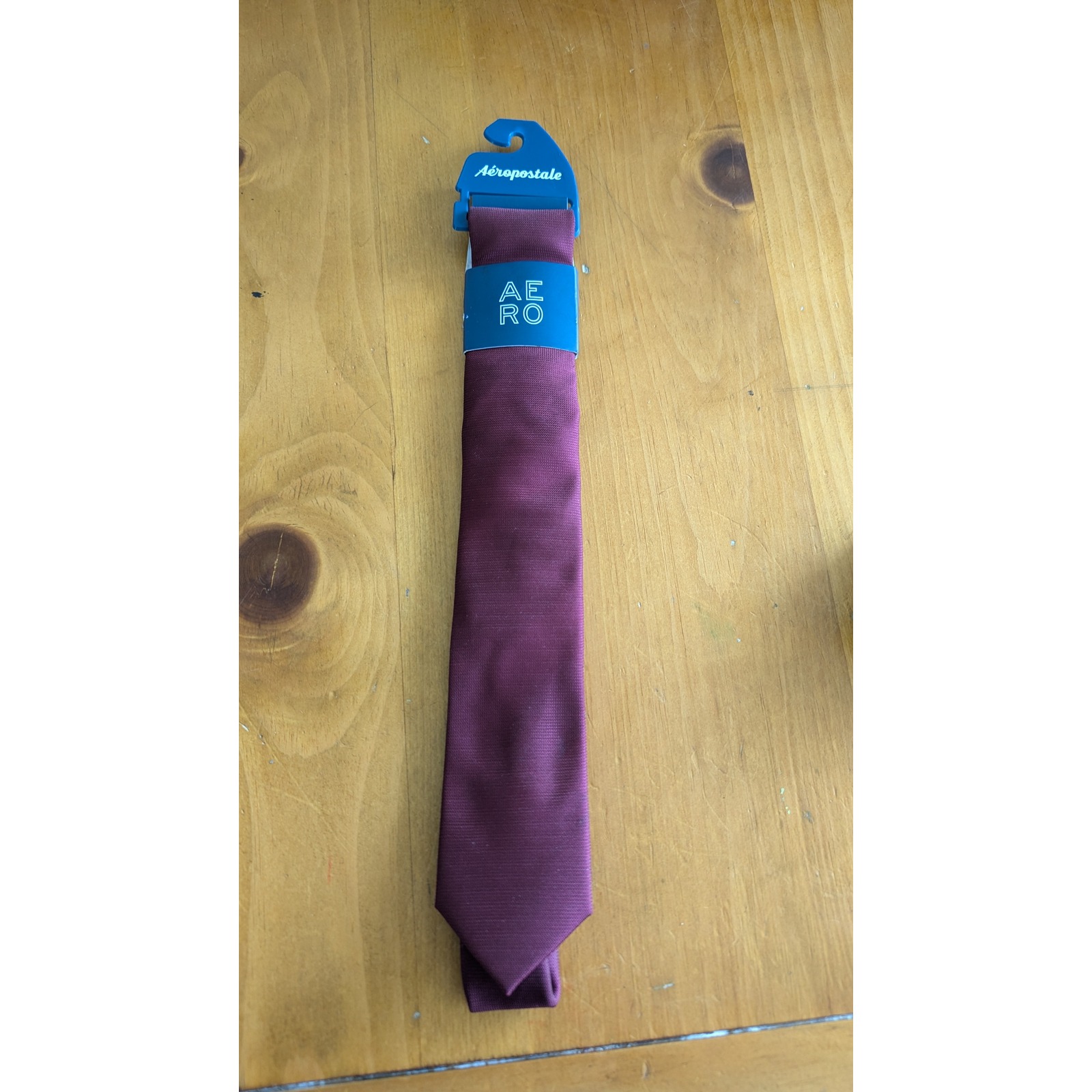 Aero Aeropostale Burgundy Tie For Men Necktie Classic Formal Casual Wear